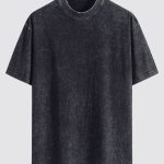 Basic Washed Distressed Drop Shoulder Oversize T-Shirt