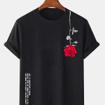 Slogan Rose Print T-Shirt