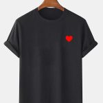 Red Heart Print T-Shirt