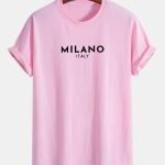 Regular Fit Milano Italy Print Cotton T-Shirt