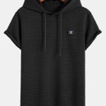Waffle Hooded Arc Hem T-Shirt