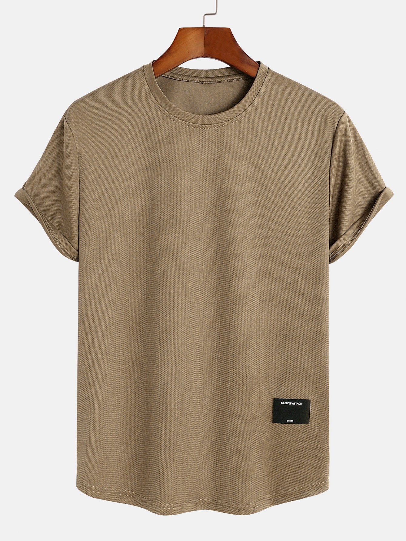 jpg_ff89e498-27a9-4e3f-bec2-918f2c8e8257-1.jpg Muscle Fit Arc Hem Mesh T-Shirt - Image 1
